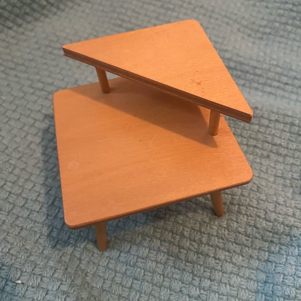 Modern Wooden Accent Table Strombecker Dollhouse Vintage